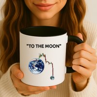 Funny Crypto Going Down To The Moon Mug