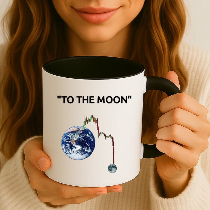 Funny Crypto Going Down To The Moon Mug