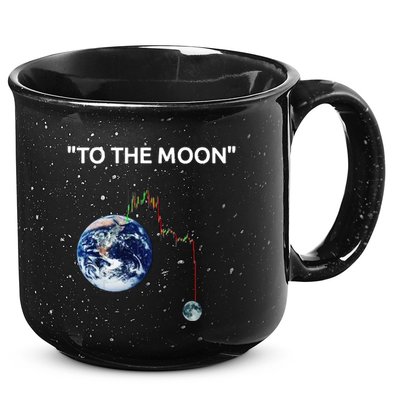 Funny Crypto Going Down To The Moon 15oz Campfire Ceramic Mug