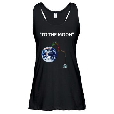 Funny Crypto Going Down To The Moon Ladies Essential Flowy Tank