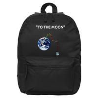 Funny Crypto Going Down To The Moon 16 in Basic Backpack