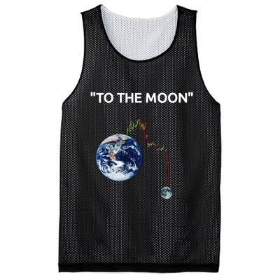Funny Crypto Going Down To The Moon Mesh Reversible Basketball Jersey Tank