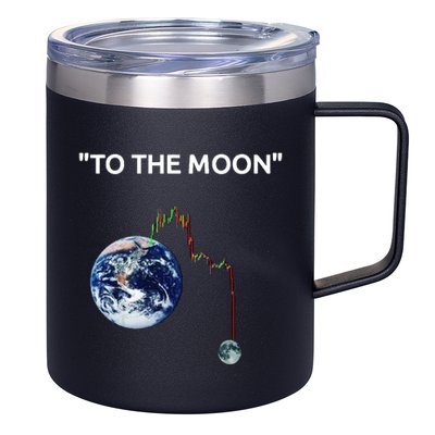 Funny Crypto Going Down To The Moon 12oz Stainless Steel Coffee Mug