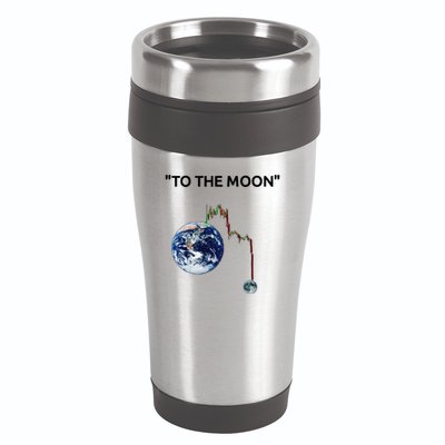 Funny Crypto Going Down To The Moon 16oz Travel Tumbler