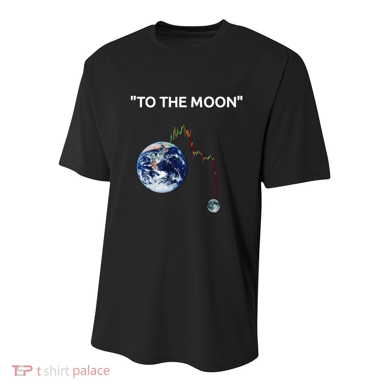 Funny Crypto Going Down To The Moon Youth Performance Sprint T-Shirt