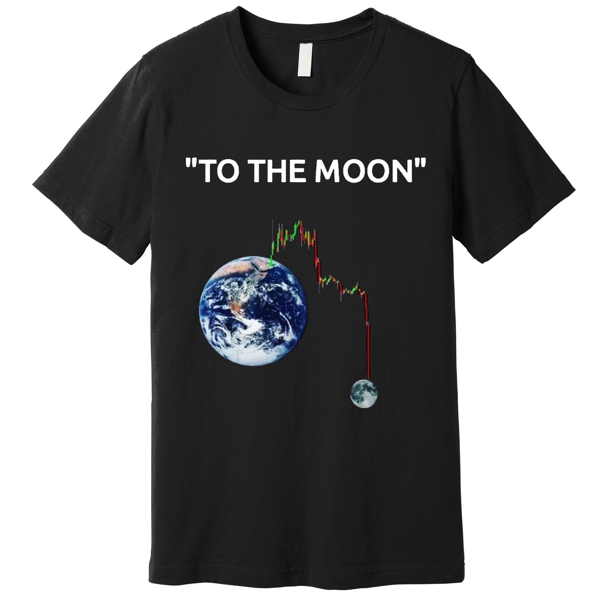 Funny Crypto Going Down To The Moon Premium T-Shirt