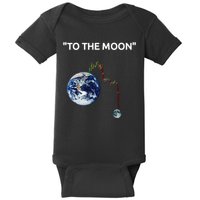 Funny Crypto Going Down To The Moon Baby Bodysuit