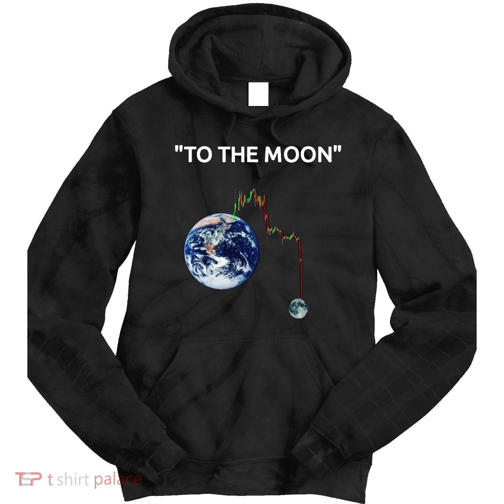 Funny Crypto Going Down To The Moon Tie Dye Hoodie