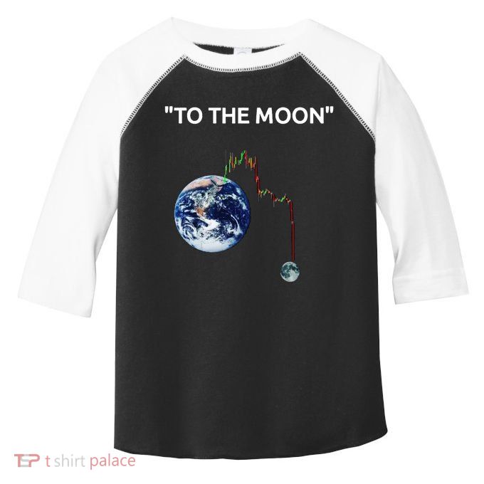 Funny Crypto Going Down To The Moon Toddler Fine Jersey T-Shirt