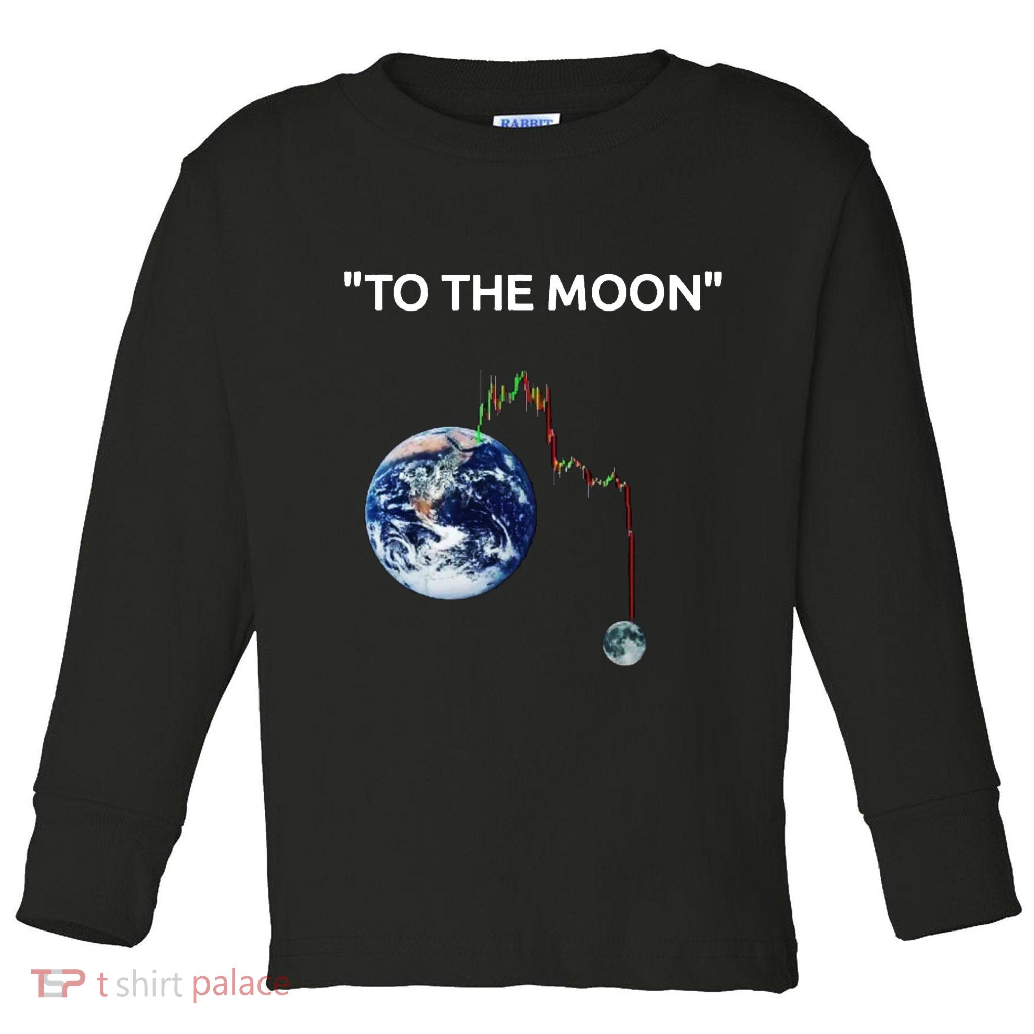Funny Crypto Going Down To The Moon Toddler Long Sleeve Shirt