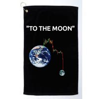 Funny Crypto Going Down To The Moon Golf Towel