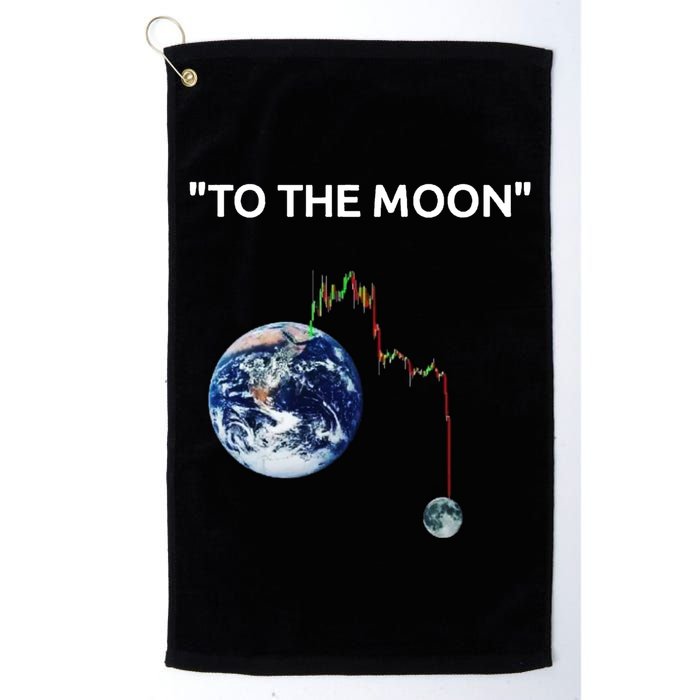 Funny Crypto Going Down To The Moon Golf Towel
