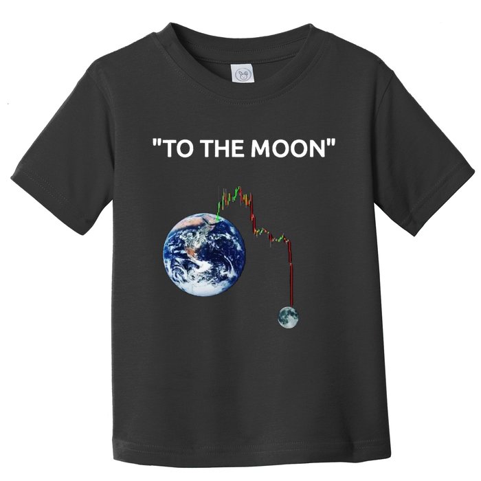 Funny Crypto Going Down To The Moon Toddler T-Shirt