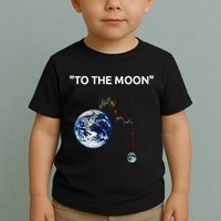 Funny Crypto Going Down To The Moon Toddler T-Shirt