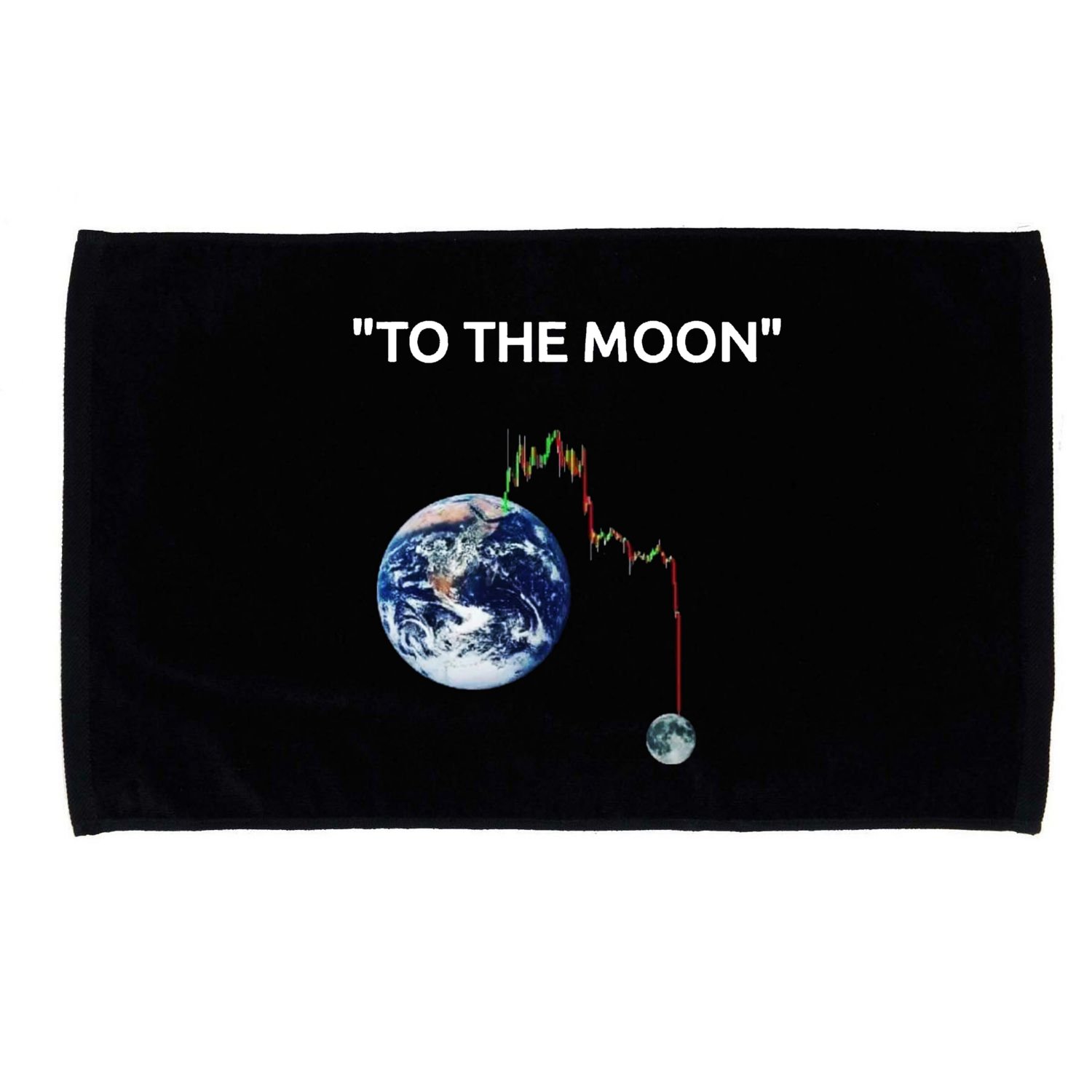 Funny Crypto Going Down To The Moon Microfiber Hand Towel
