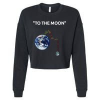 Funny Crypto Going Down To The Moon Cropped Pullover Crew