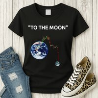 Funny Crypto Going Down To The Moon Womens T-Shirt