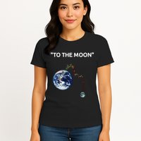 Funny Crypto Going Down To The Moon Womens T-Shirt
