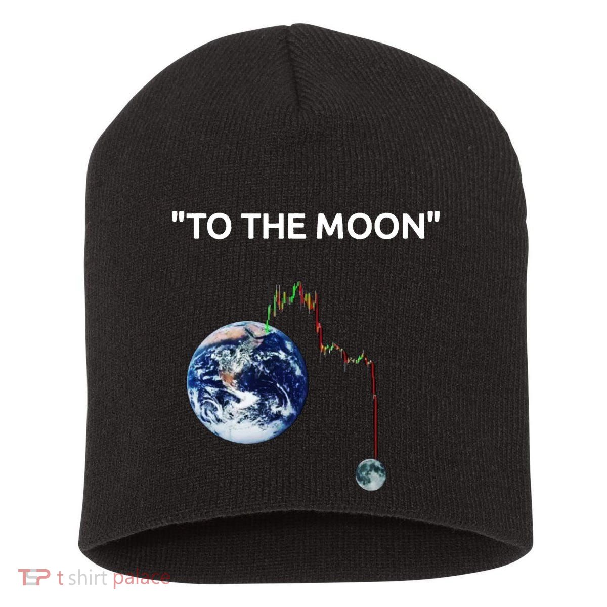 Funny Crypto Going Down To The Moon Short Acrylic Beanie