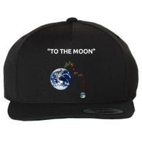 Funny Crypto Going Down To The Moon Wool Snapback Cap