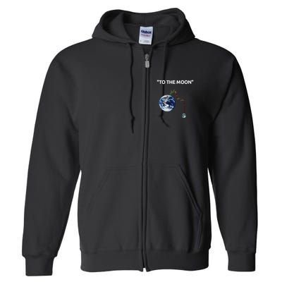 Funny Crypto Going Down To The Moon Full Zip Hoodie