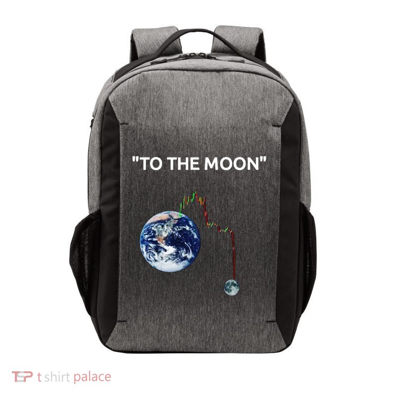 Funny Crypto Going Down To The Moon Vector Backpack