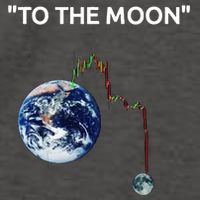 Funny Crypto Going Down To The Moon Vector Backpack