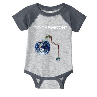 Funny Crypto Going Down To The Moon Infant Baby Jersey Bodysuit