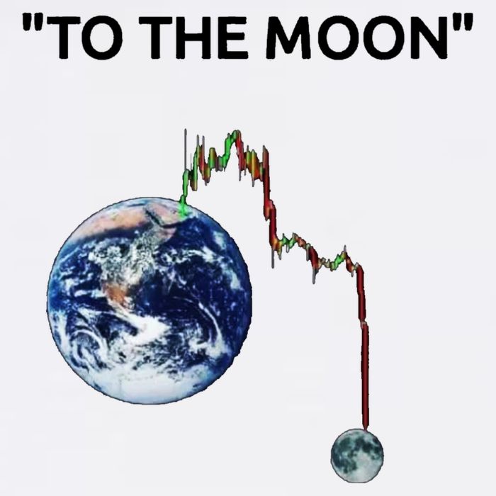 Funny Crypto Going Down To The Moon Garment-Dyed Sweatshirt