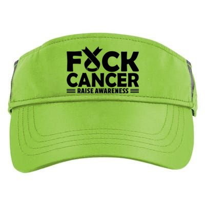 Fuck Cancer Gift White Ribbon Lung Cancer Awareness Adult Drive Performance Visor