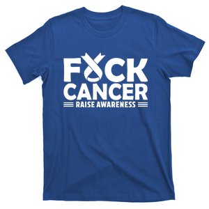 Fuck Cancer Gift White Ribbon Lung Cancer Awareness T-Shirt