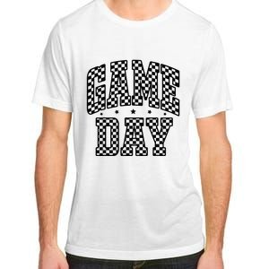 Funny Checkered Game Day Football Black White Gift Adult ChromaSoft Performance T-Shirt