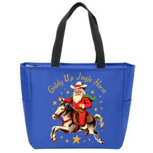 Funny Christmas Giddy Up Jingle Horse Cool Gift Zip Tote Bag