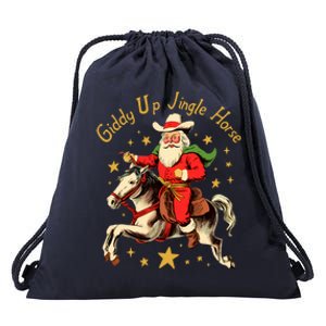 Funny Christmas Giddy Up Jingle Horse Cool Gift Drawstring Bag