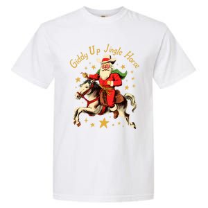 Funny Christmas Giddy Up Jingle Horse Cool Gift Garment-Dyed Heavyweight T-Shirt