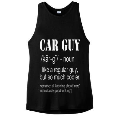 Funny Car Guy Cars Lover Racing Mechanics Car Guy Definition Ladies PosiCharge Tri-Blend Wicking Tank