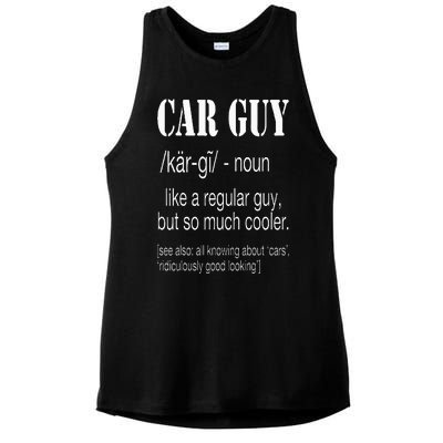 Funny Car Guy Cars Lover Racing Mechanics Car Guy Definition Ladies PosiCharge Tri-Blend Wicking Tank