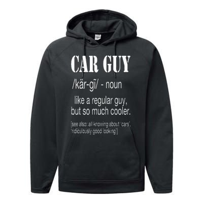 Funny Car Guy Cars Lover Racing Mechanics Car Guy Definition Performance Fleece Hoodie