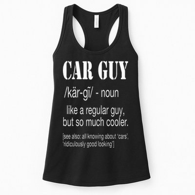 Funny Car Guy Cars Lover Racing Mechanics Car Guy Definition Womens Tank Top