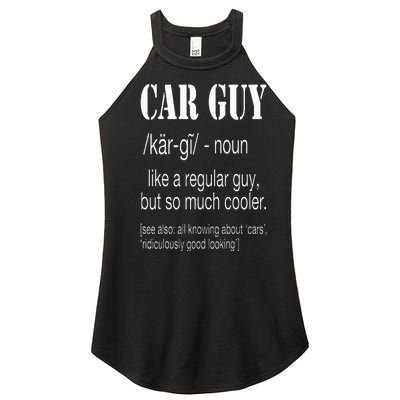 Funny Car Guy Cars Lover Racing Mechanics Car Guy Definition Women’s Perfect Tri Rocker Tank