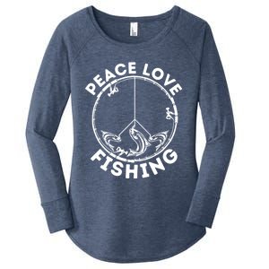 Fisher Cool Gift Love Peace Fishing Fisher Fisher Meaningful Gift Women's Perfect Tri Tunic Long Sleeve Shirt