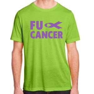 Fuck Cancer Gift Cute Gift Fu Testicular Cancer Awareness Funny Gift Adult ChromaSoft Performance T-Shirt