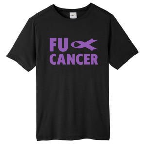 Fuck Cancer Gift Cute Gift Fu Testicular Cancer Awareness Funny Gift Tall Fusion ChromaSoft Performance T-Shirt