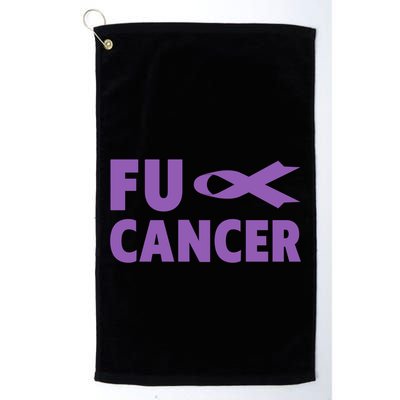 Fuck Cancer Gift Cute Gift Fu Testicular Cancer Awareness Funny Gift Golf Towel