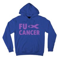 Fuck Cancer Gift Cute Gift Fu Testicular Cancer Awareness Funny Gift Hoodie