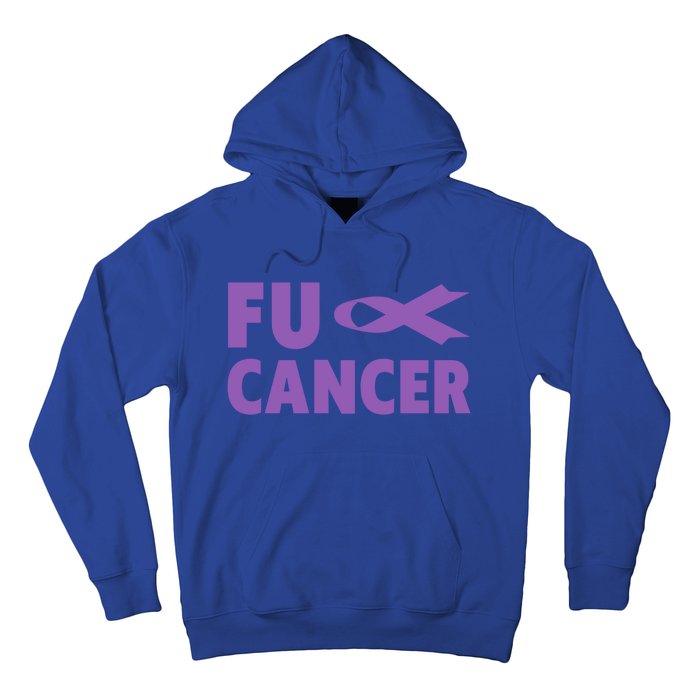 Fuck Cancer Gift Cute Gift Fu Testicular Cancer Awareness Funny Gift Hoodie