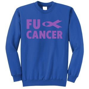 Fuck Cancer Gift Cute Gift Fu Testicular Cancer Awareness Funny Gift Sweatshirt