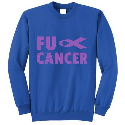 Fuck Cancer Gift Cute Gift Fu Testicular Cancer Awareness Funny Gift Sweatshirt