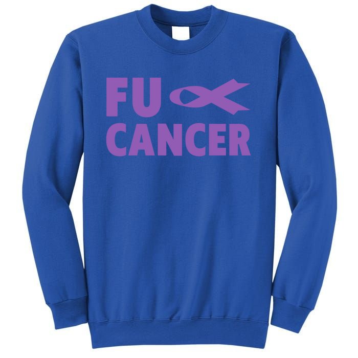 Fuck Cancer Gift Cute Gift Fu Testicular Cancer Awareness Funny Gift Sweatshirt