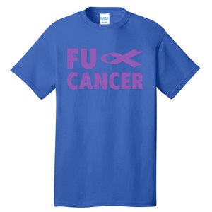 Fuck Cancer Gift Cute Gift Fu Testicular Cancer Awareness Funny Gift Tall T-Shirt